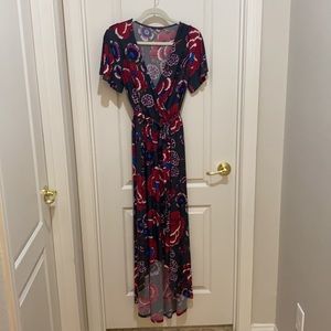 West Kei Floral Hi-Low Dress, Medium